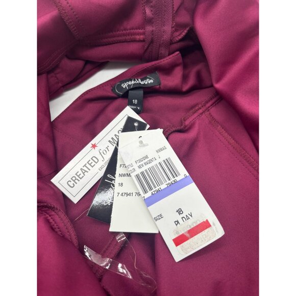 Speechless Plus Size Cutout Bow Back Fit & Flare Dress, New Magenta, - Picture 8 of 11